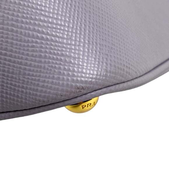 Prada Double Medium Handbag, 2-Way Shoulder Bag, Leather, Light Purple, 1BG77... - Picture 6 of 14